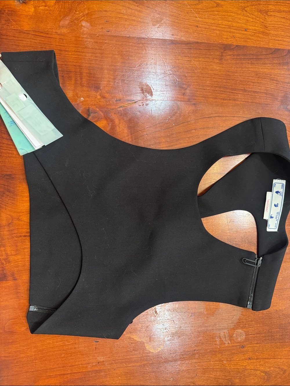 Off-White “Seasonal” Black Asymmetrical Top-NWT